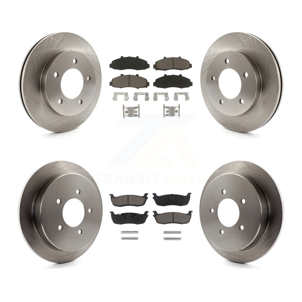 Kit de rotors de frein à disque avant et arrière et plaquettes en céramique pour Ford F-150 4WD K8C-100791