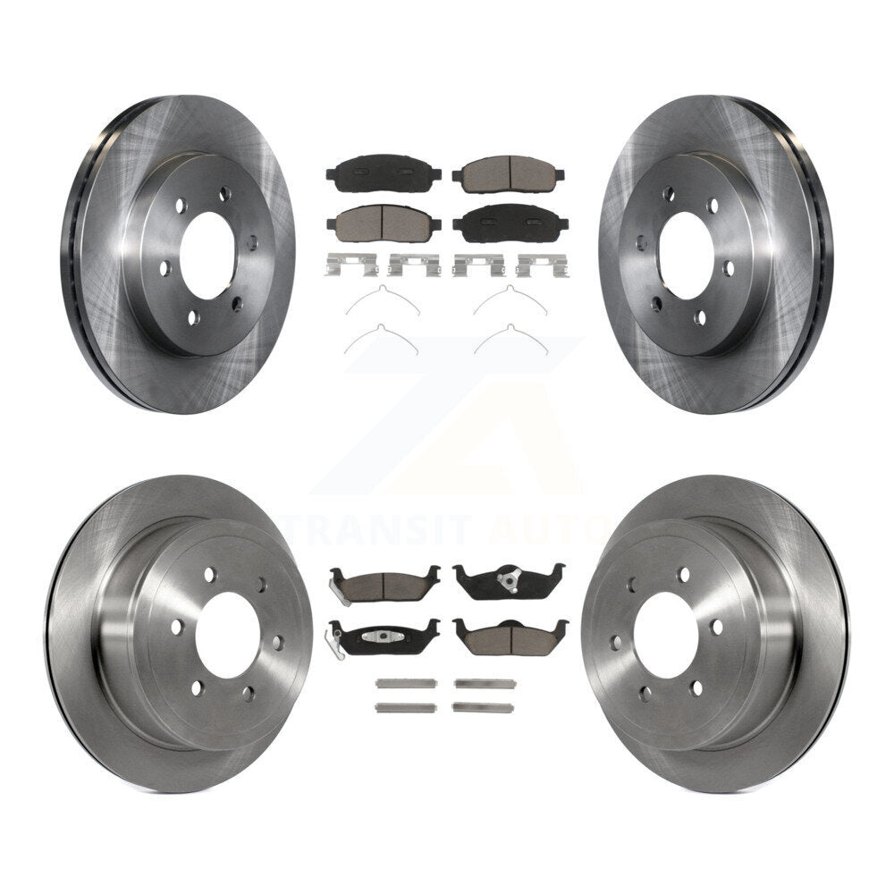 Kit de Rotor de frein à disque avant et arrière et plaquettes en céramique, pour Ford F-150 Lincoln Mark LT 4W