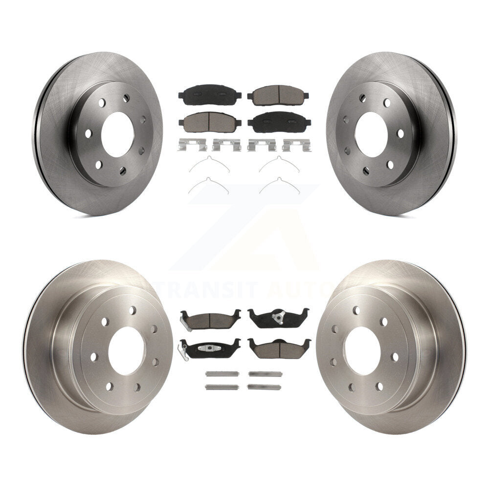 Kit de Rotor de frein à disque avant et arrière et plaquettes en céramique, pour Ford F-150 Lincoln Mark LT 4W