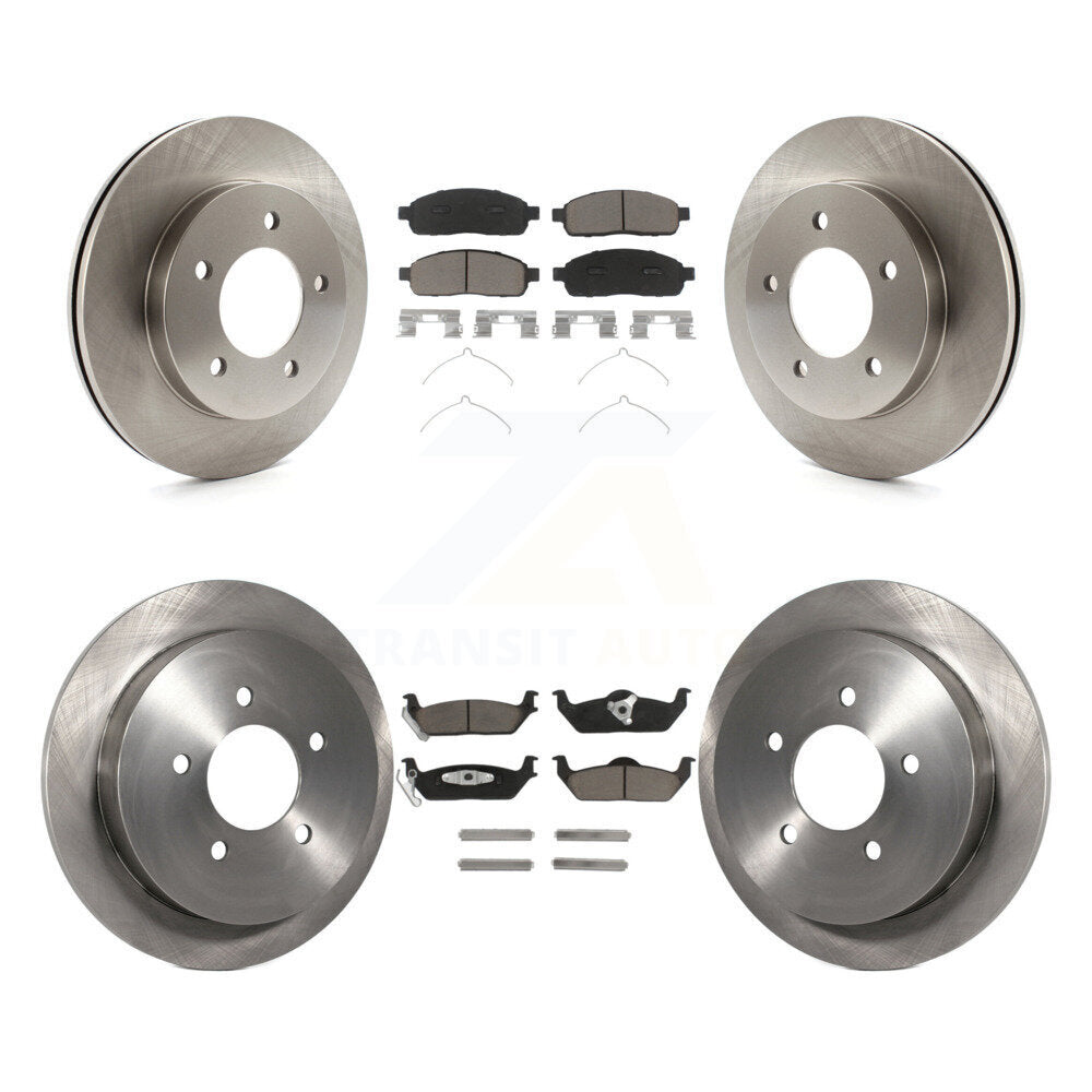 Kit de rotors de frein à disque avant et arrière et plaquettes en céramique pour Ford F-150 4WD 2004