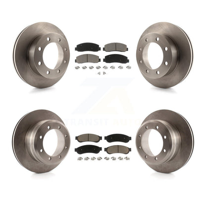Rotors de frein à disque avant et arrière et Kit de plaquettes en céramique pour Ford F-350 Super Duty F-45