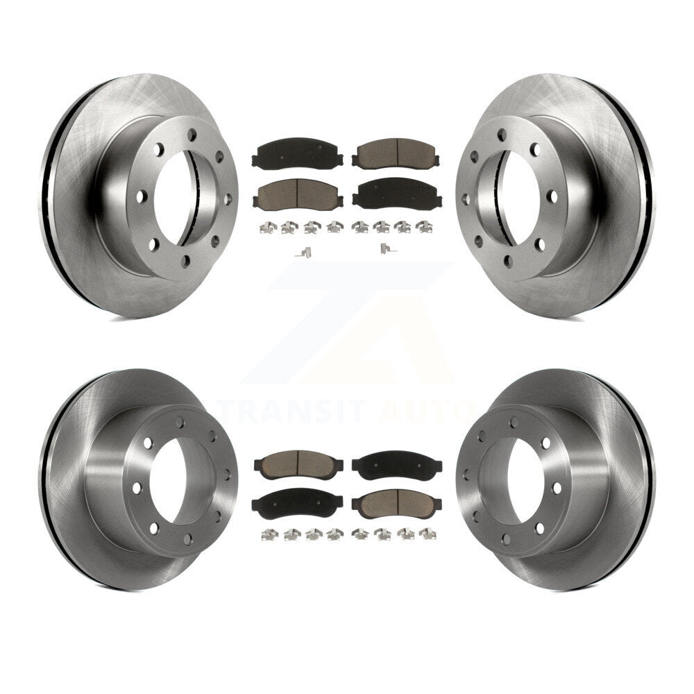 Kit de plaquettes de frein à disque avant et arrière, Rotors en céramique, pour Ford F-350 Super Duty F-250 4W