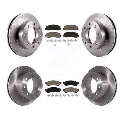 Kit de plaquettes de frein à disque avant et arrière, Rotors en céramique, pour Ford F-350 Super Duty F-250 4W