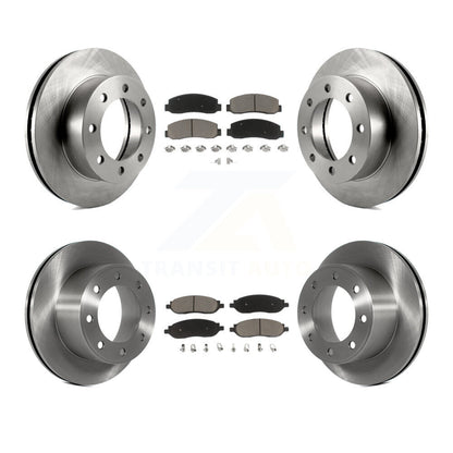 Rotors de frein à disque avant et arrière et Kit de plaquettes en céramique pour Ford F-350 Super Duty F-25