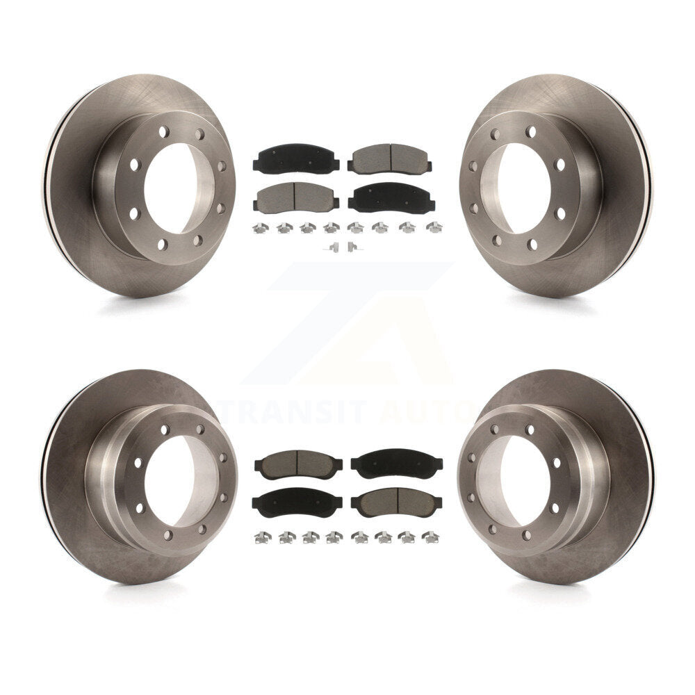 Kit de rotor de frein avant et arrière et plaquettes en céramique pour Ford F-350 Super Duty 4W 2005-2007