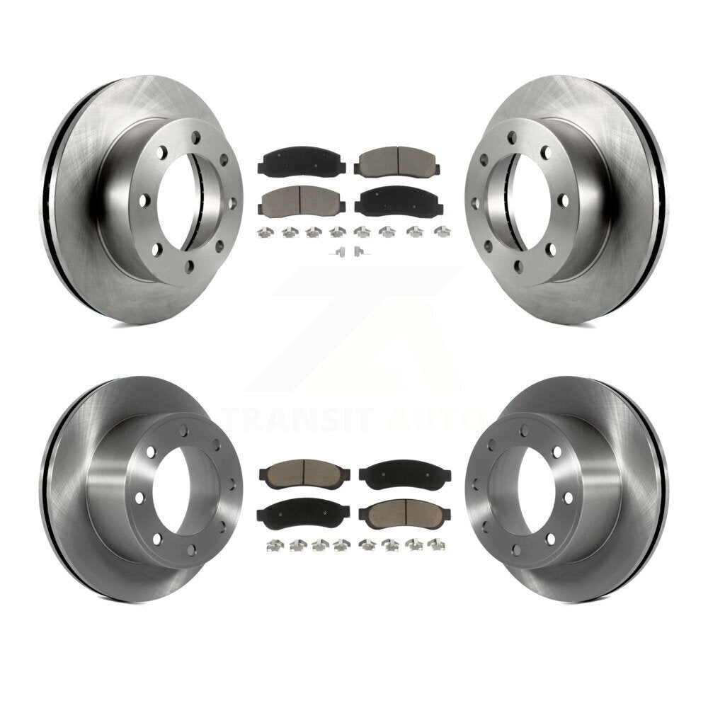 Kit de rotor de frein avant et arrière et plaquettes en céramique pour Ford F-250 Super Duty 4W 2008-2009