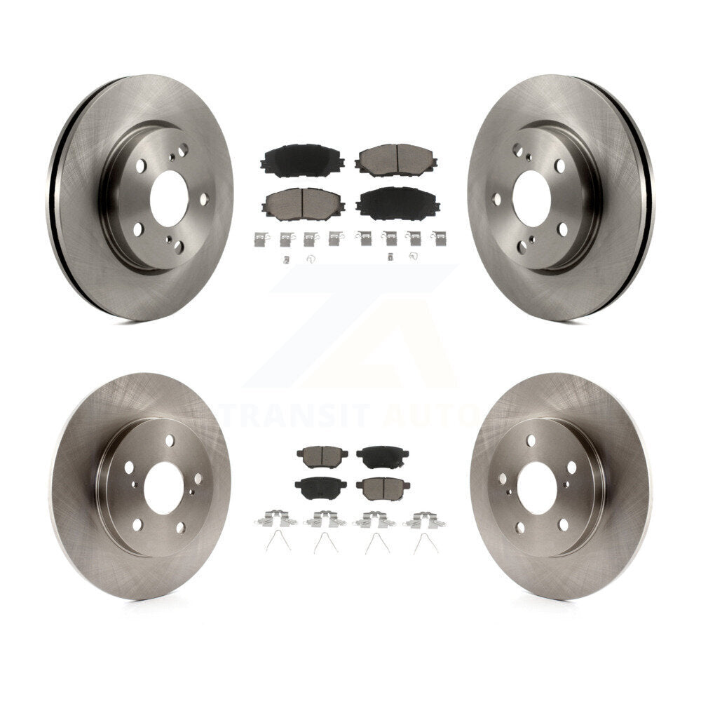 Kit de rotors de frein à disque avant et arrière et plaquettes en céramique pour Scion xB 2008-2015