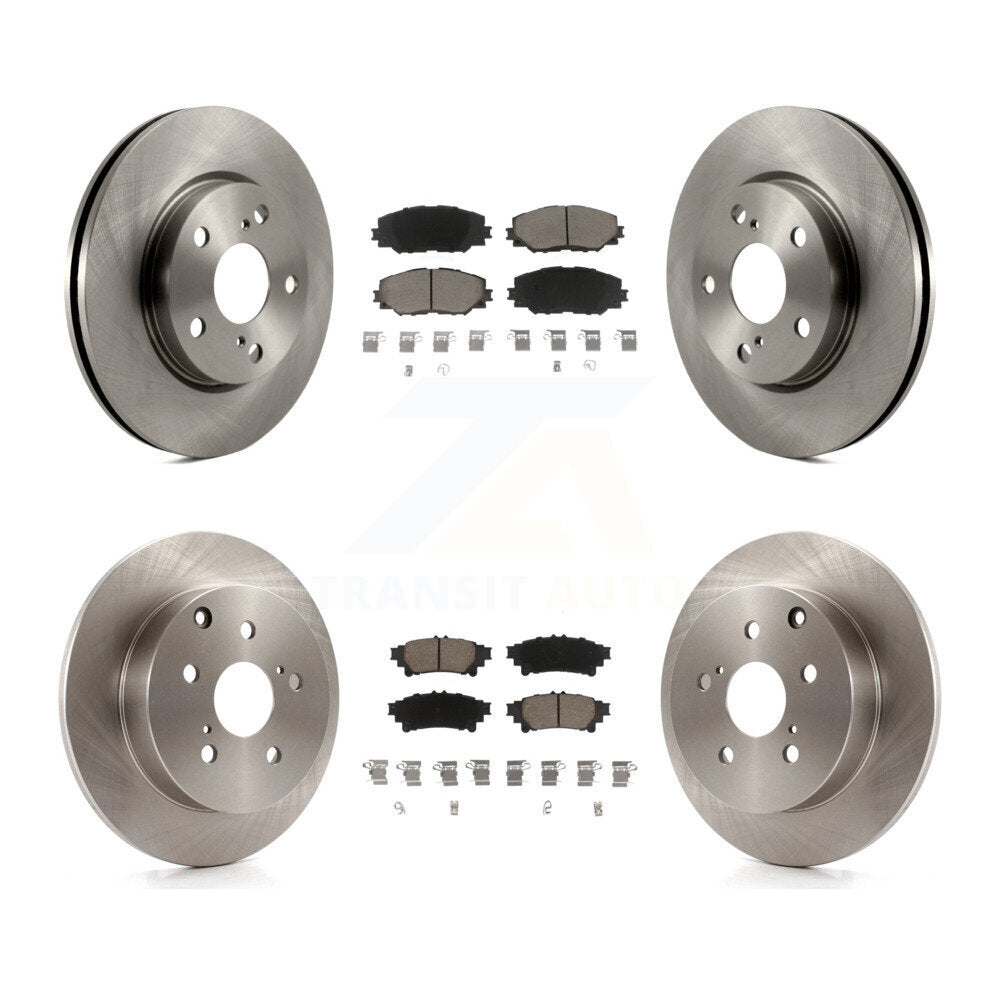 Front Rear Disc Brake Rotors And Ceramic Pads Kit For 2012-2018 Toyota Prius V