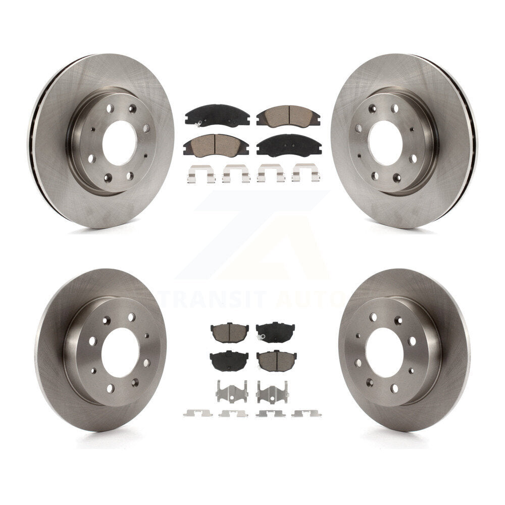 Kit de rotors de frein à disque avant et arrière et plaquettes en céramique pour Kia Spectra Spectra5