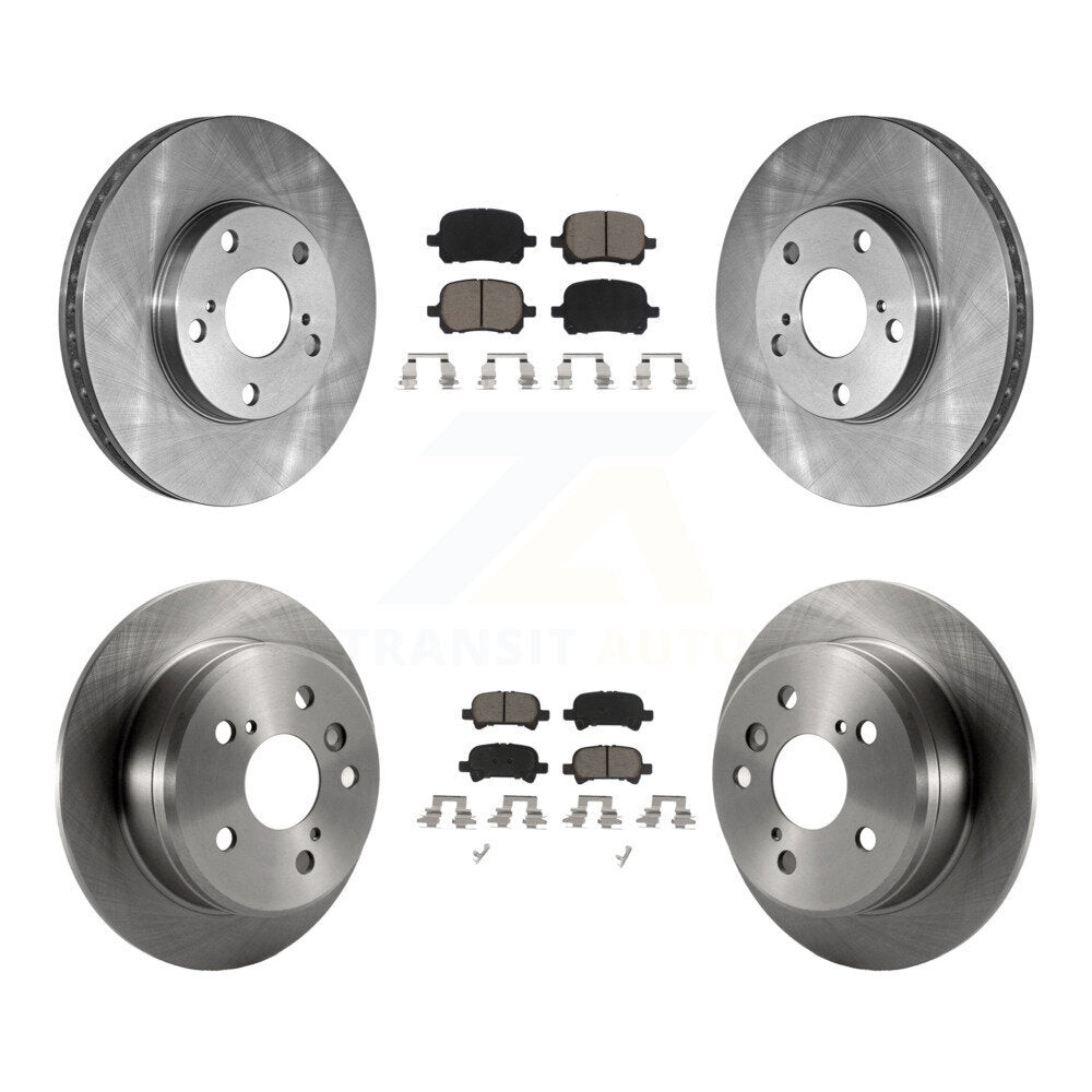 Kit de rotors de frein à disque avant et arrière et plaquettes en céramique pour Toyota Camry Solara