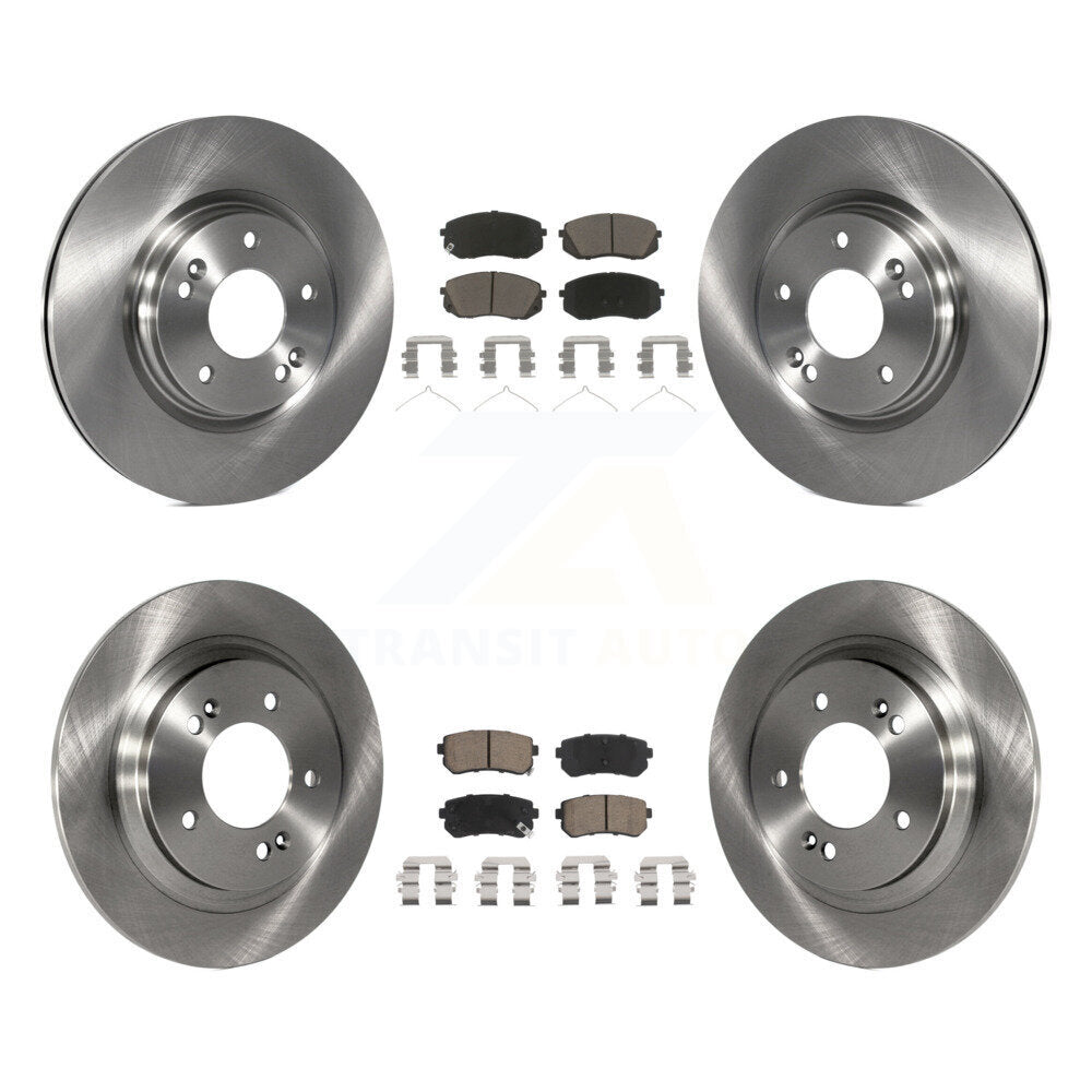 Rotors de frein à disque avant et arrière et Kit de plaquettes en céramique pour Kia Optima LX/EX/LX 2016 1.6