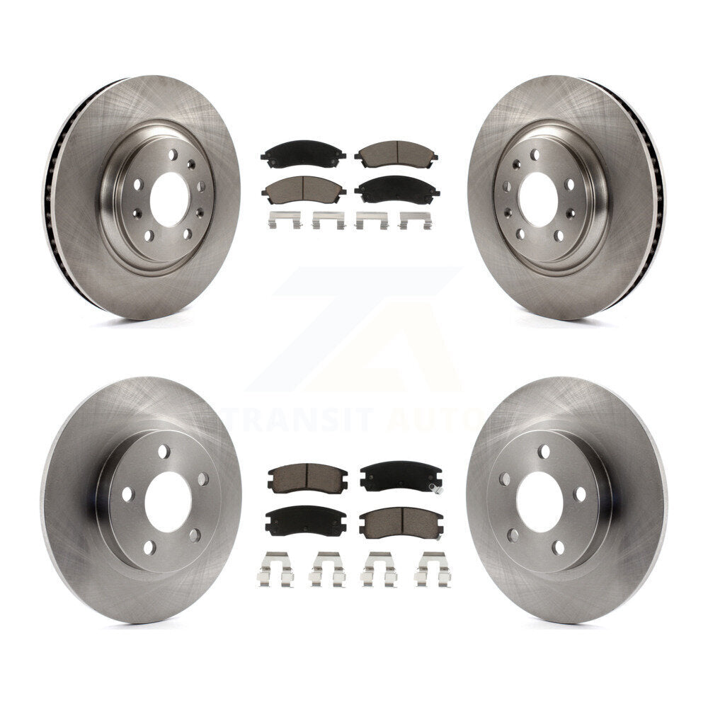 Rotors de frein à disque avant et arrière et kit de plaquettes en céramique pour Pontiac Bonneville GX 2004