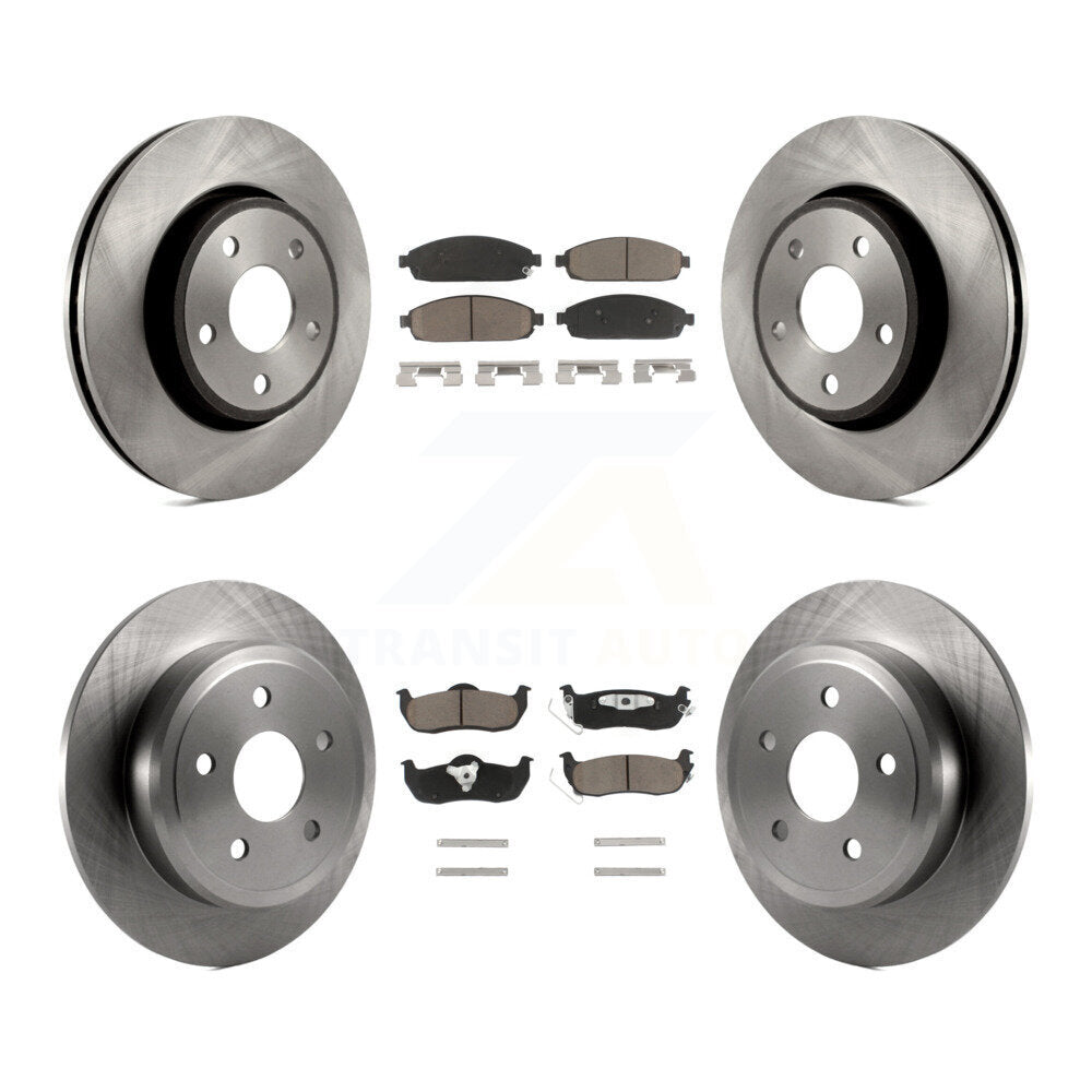 Rotors de frein à disque avant et arrière et Kit de plaquettes en céramique pour Jeep Grand Cherokee Commande