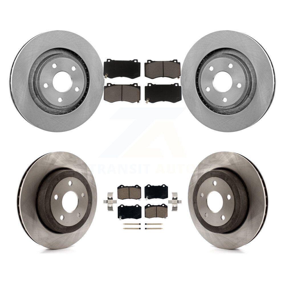 Rotors de frein avant et arrière et kit de plaquettes en céramique pour Jeep Grand Cherokee SRT 2006-2010
