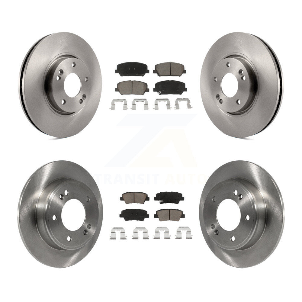Kit de rotors de frein à disque avant et arrière et plaquettes en céramique pour Kia Forte Forte5 Koup