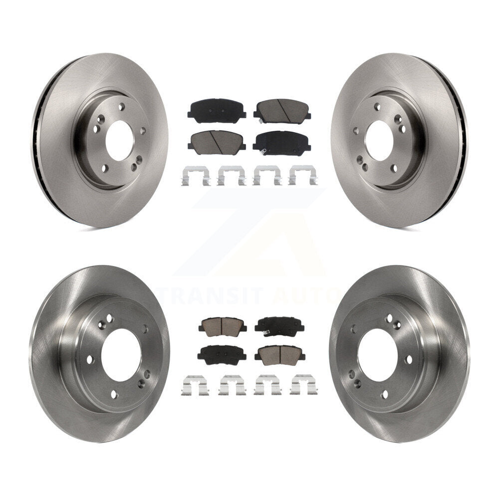 Kit de rotor de frein avant et arrière et plaquettes en céramique pour Hyundai Veloster Turbocharge 13-15