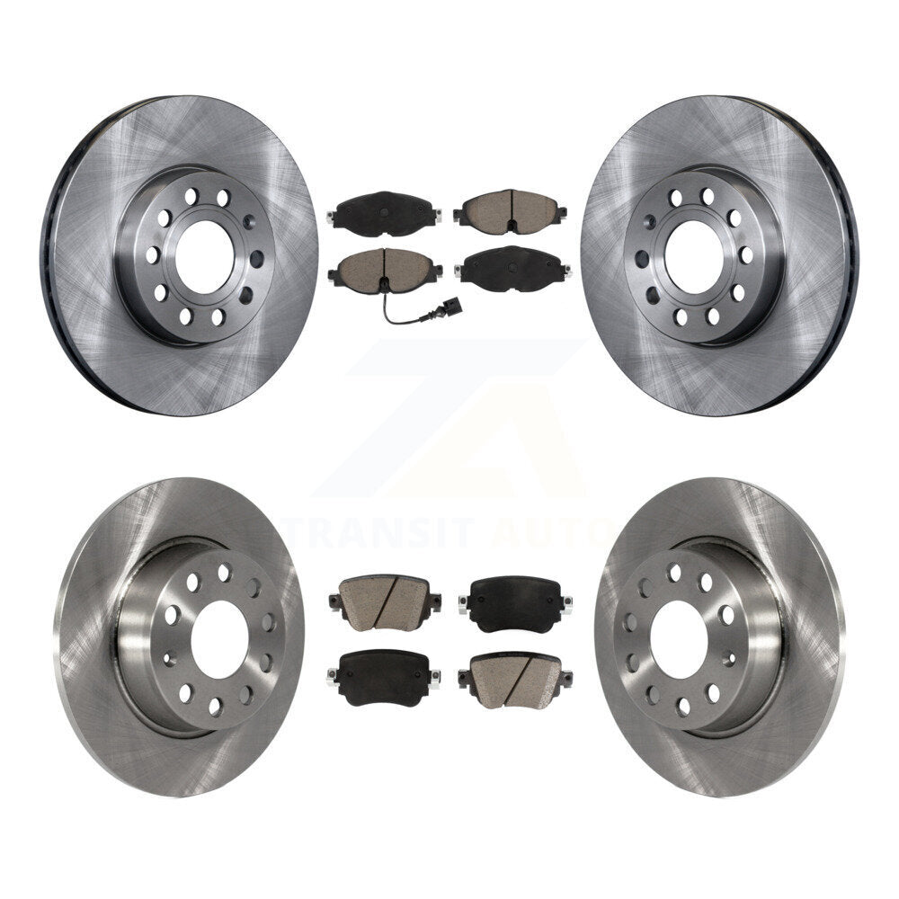 Kit de rotors de frein à disque avant et arrière et plaquettes en céramique pour Volkswagen Golf SportWage