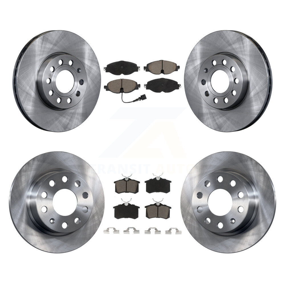 Kit de rotors de frein à disque avant et arrière et plaquettes en céramique pour Volkswagen Golf SportWage