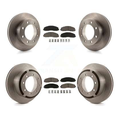 Rotor de frein à disque avant et arrière et Kit de plaquettes en céramique pour Ford F-350 Super Duty 4W 2013