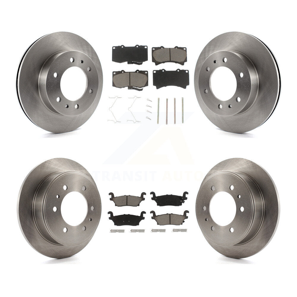 Kit de rotors de frein à disque avant et arrière et plaquettes en céramique pour Hummer H3 H3T K8C-100892
