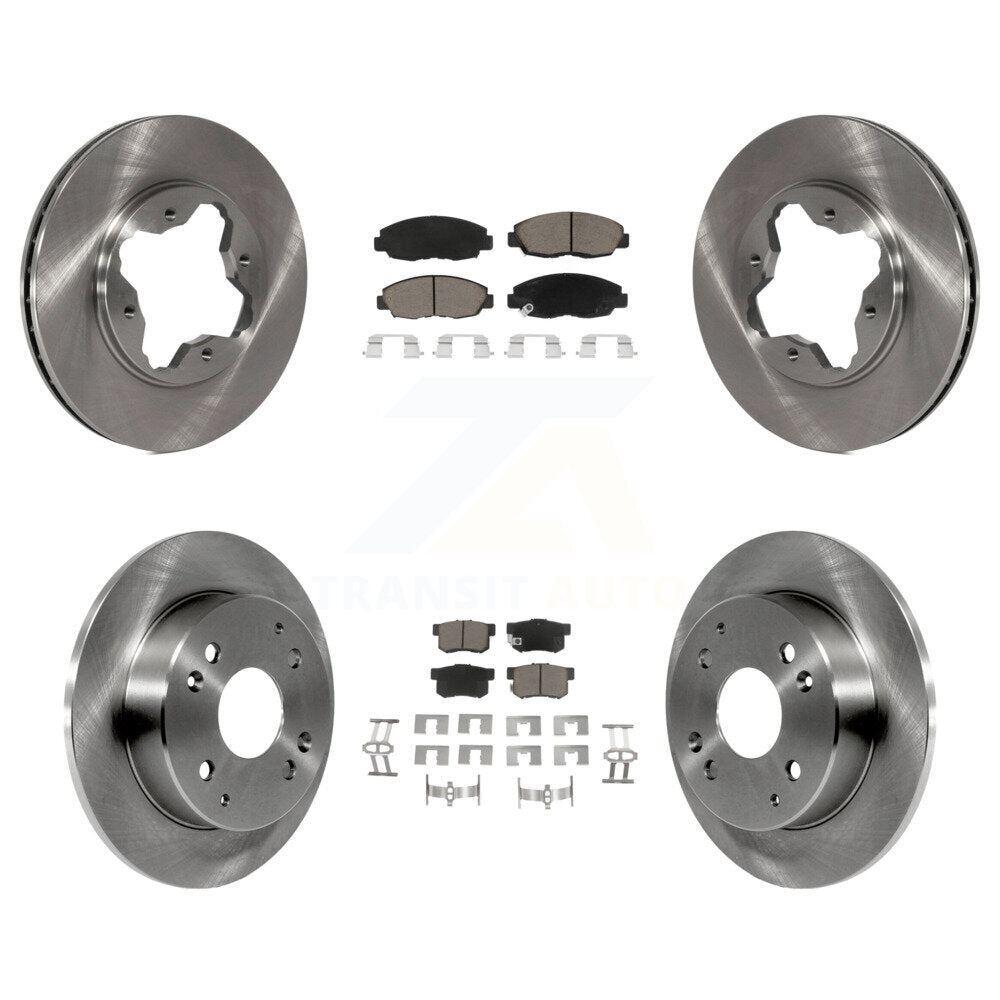 Kit de rotors de frein à disque avant et arrière et plaquettes en céramique pour Honda Accord Acura CL