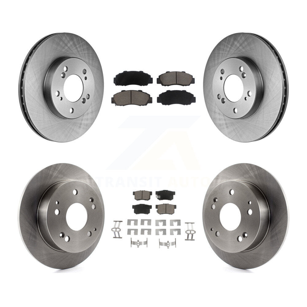 Rotor de frein à disque avant et arrière et Kit de plaquettes en céramique pour Acura Integra Type 1997 – 2001
