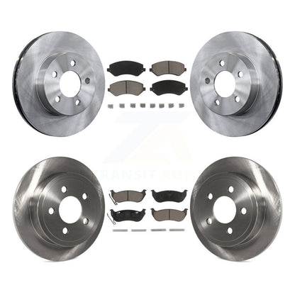 Kit de rotors de frein à disque avant et arrière et plaquettes en céramique pour Jeep Liberty 2003-2007