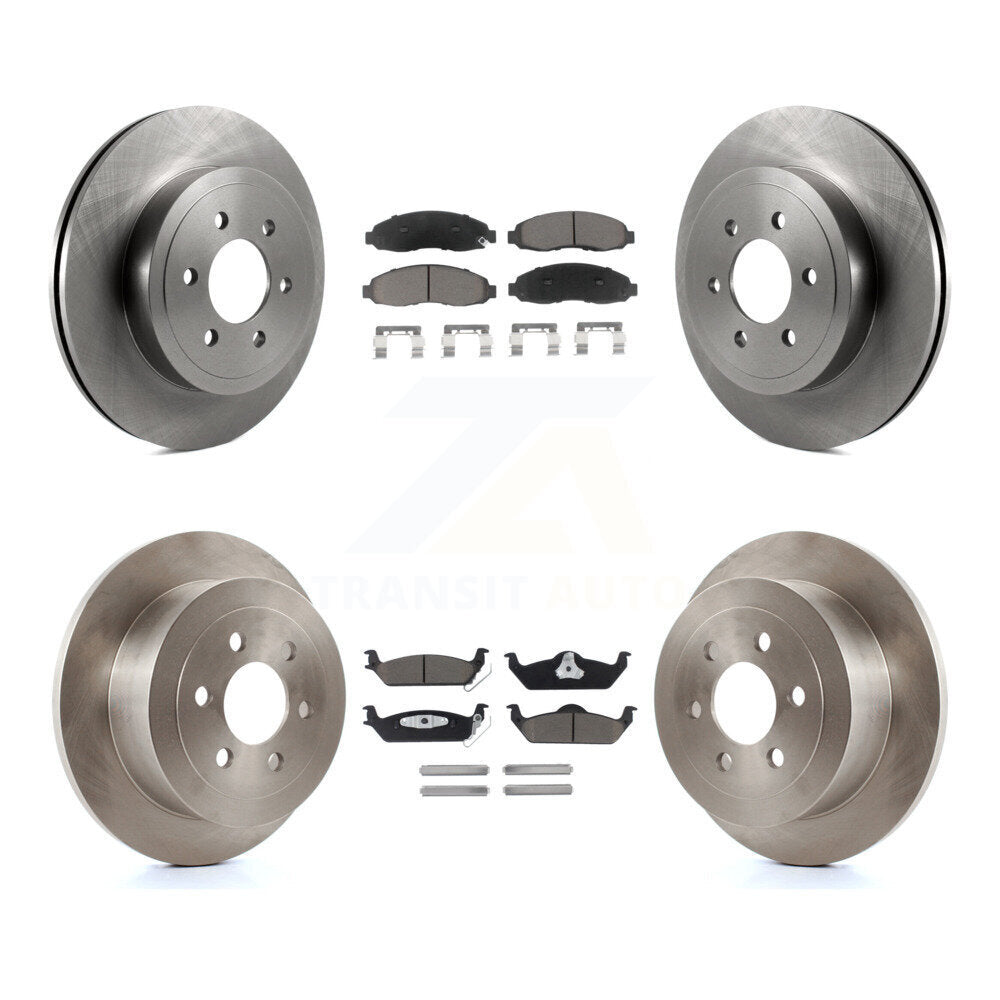 Kit de rotors de frein à disque avant et arrière et plaquettes en céramique pour Dodge Dakota 2003-2004