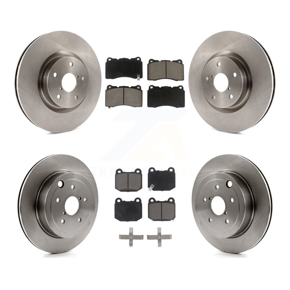 Kit de rotors de frein à disque avant et arrière et plaquettes en céramique pour Subaru Impreza WRX STI