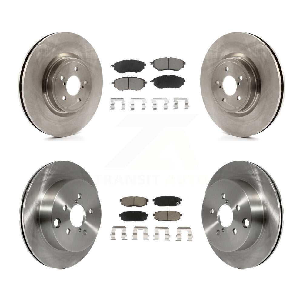 Rotor de frein à disque avant et arrière et Kit de plaquettes en céramique pour Subaru Forester 2.0 2014 – 2018