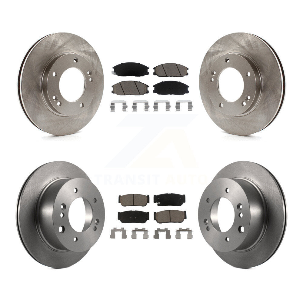 Kit de rotors de frein à disque avant et arrière et plaquettes en céramique pour Kia Sorento 2003-2006