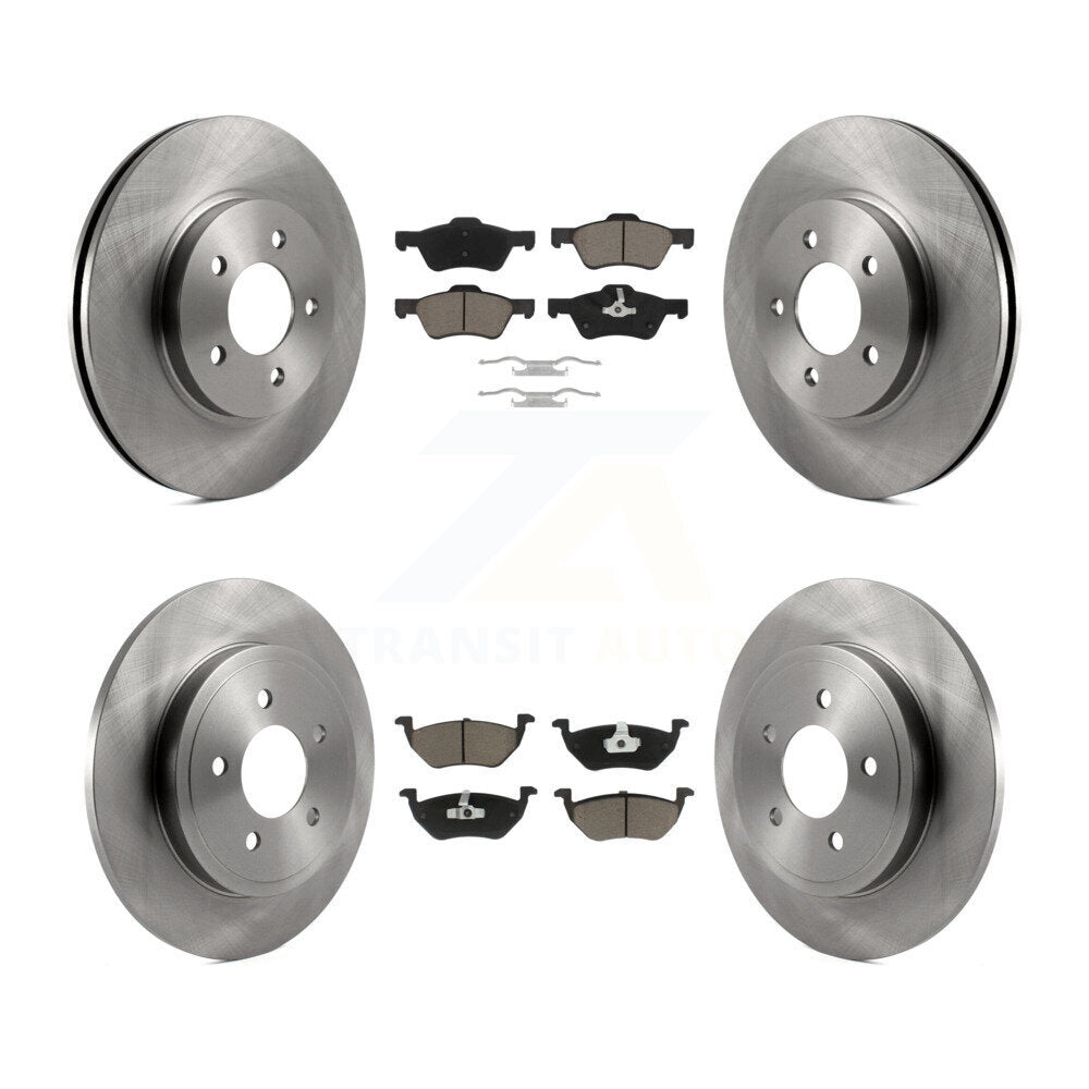 Rotors de frein à disque avant et arrière et Kit de plaquettes en céramique pour Ford Escape Mercury Marine