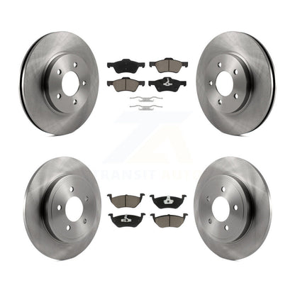 Rotors de frein à disque avant et arrière et Kit de plaquettes en céramique pour Ford Escape Mercury Marine