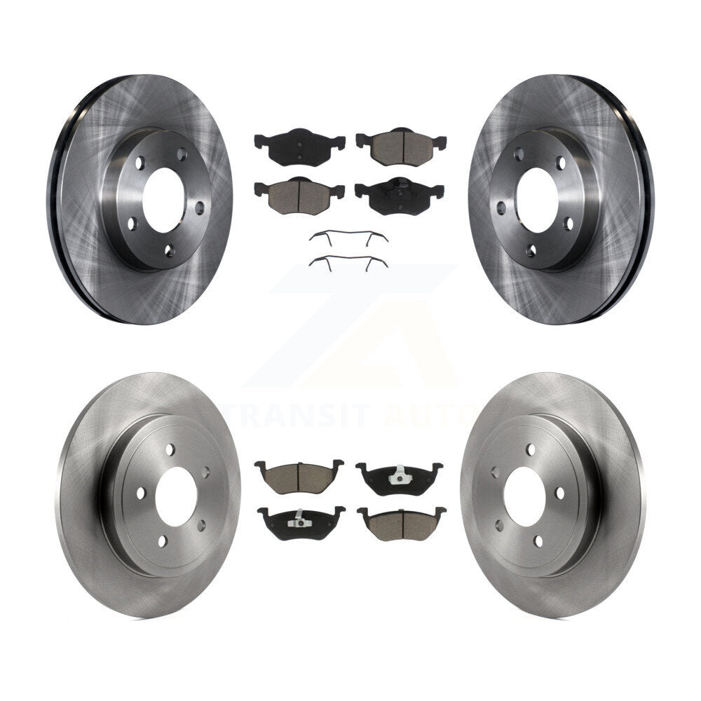 Kit de rotor de frein à disque avant et arrière et plaquettes en céramique pour Mazda Tribute 2005-2006 2.3