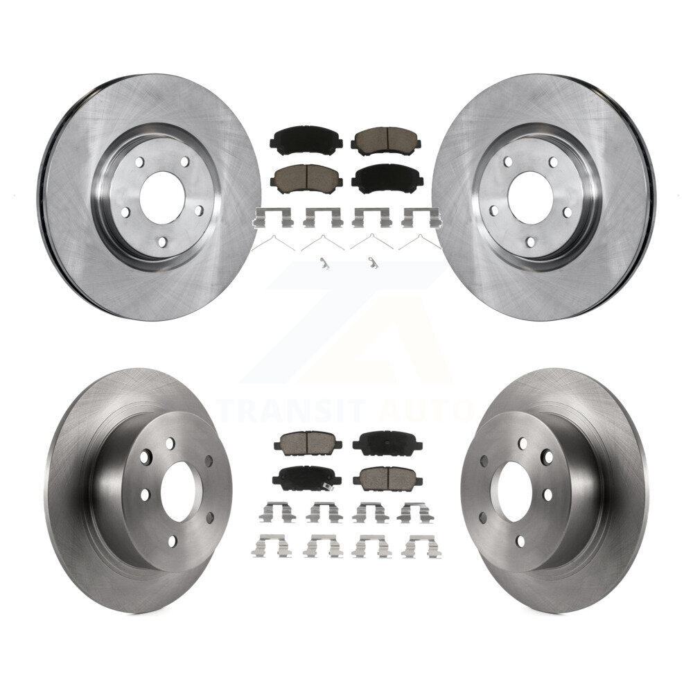 Kit de rotor de frein avant et arrière et plaquettes en céramique pour Nissan Sentra SE-R Spec 2007-2012