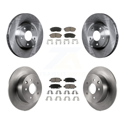 Rotor de frein à disque avant et arrière et Kit de plaquettes en céramique pour Nissan Sentra SE- 2007 – 2012