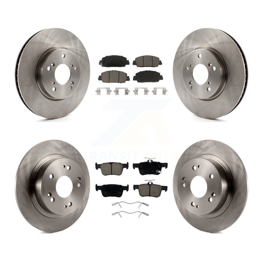 Kit de rotors de frein à disque avant et arrière et plaquettes en céramique pour Honda Accord K8C-100985