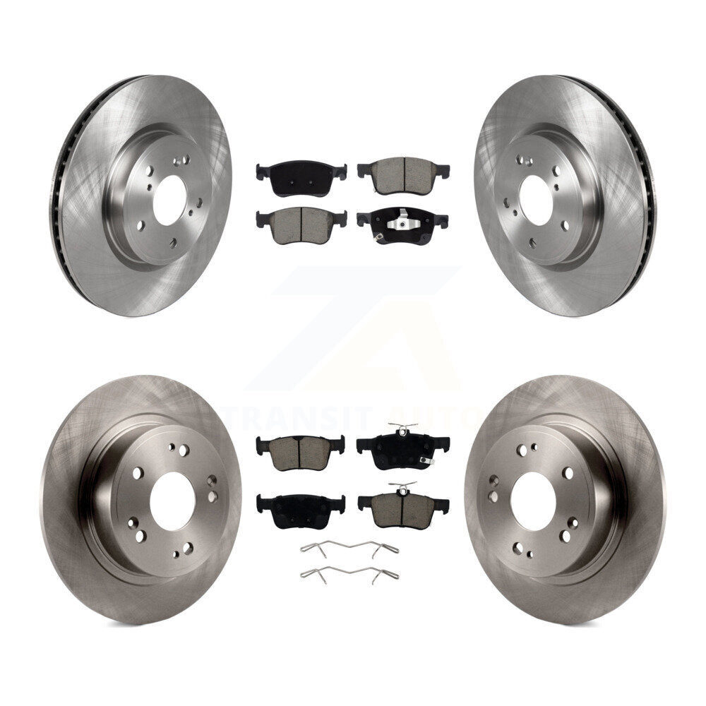 Kit de rotors de frein à disque avant et arrière et plaquettes en céramique pour Honda Accord K8C-100986