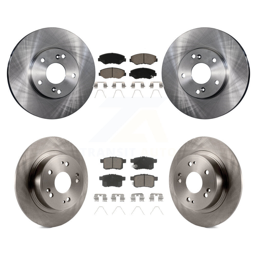 Kit de rotors de frein à disque avant et arrière et plaquettes en céramique pour Honda Accord K8C-100987