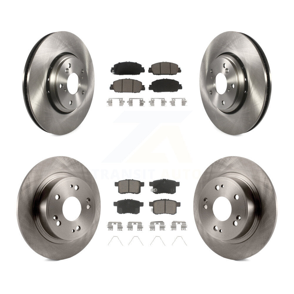 Kit de rotors de frein à disque avant et arrière et plaquettes en céramique pour Honda Accord K8C-100989