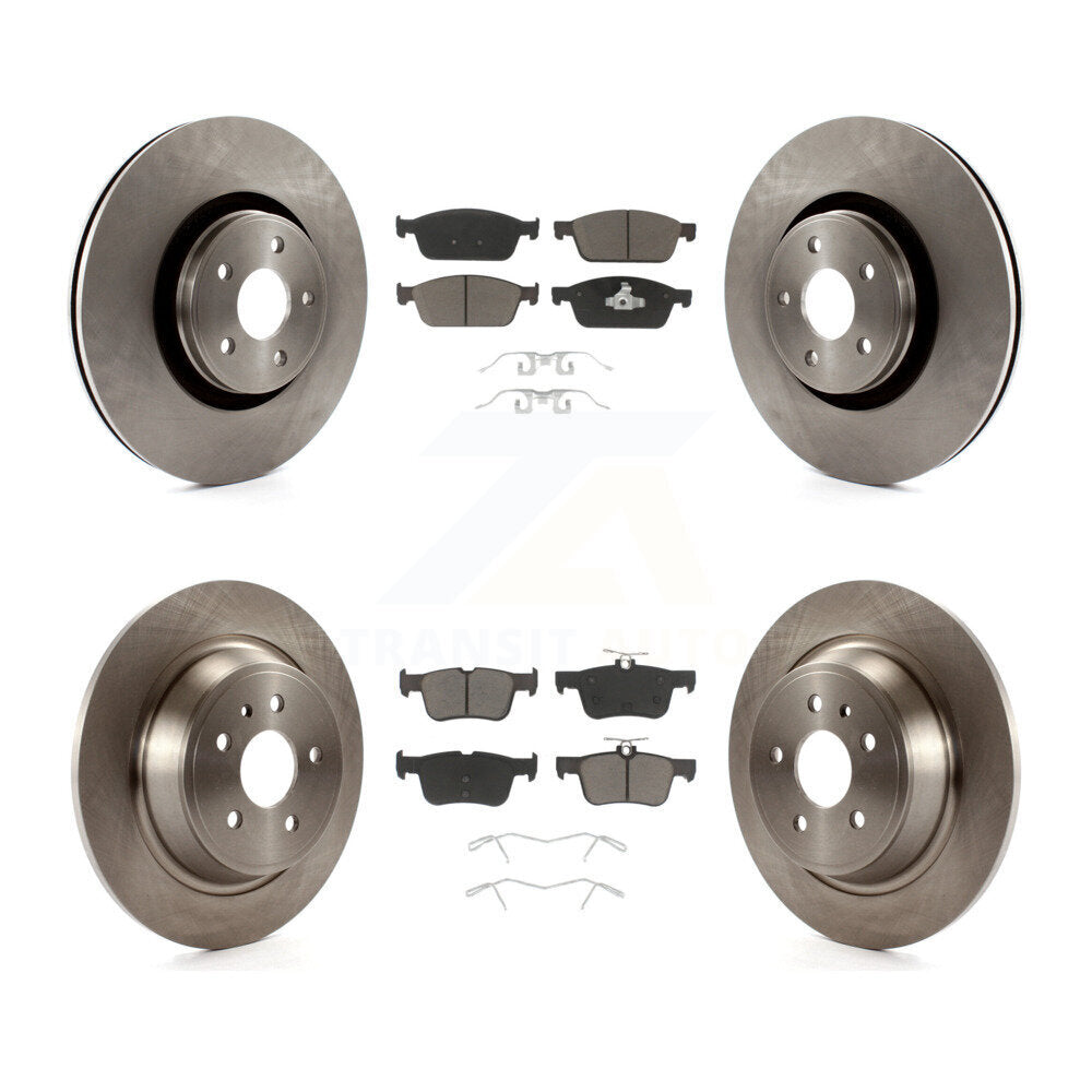 Kit de rotors de frein à disque avant et arrière et plaquettes en céramique pour Lincoln MKC K8C-100990