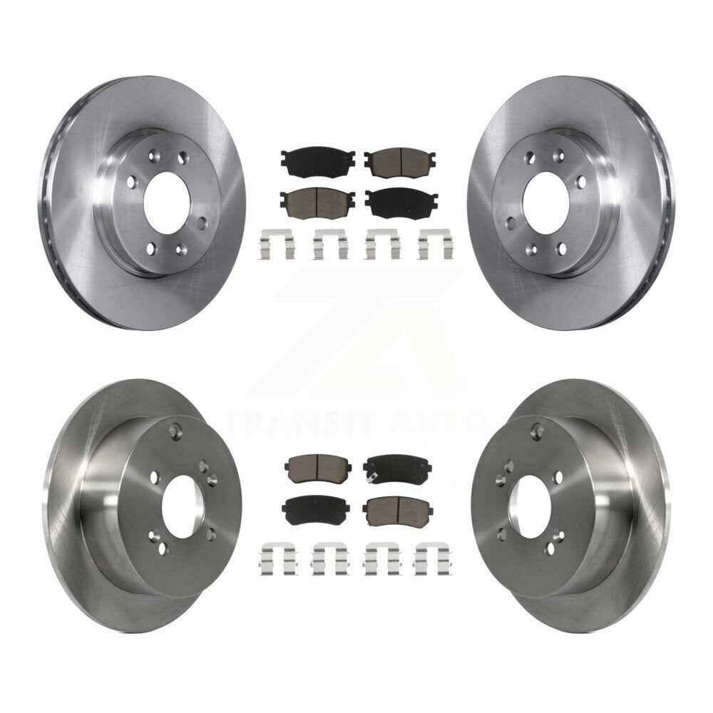 Rotors de frein à disque avant et arrière et Kit de plaquettes en céramique pour Hyundai Accent Kia Rio5 Ri