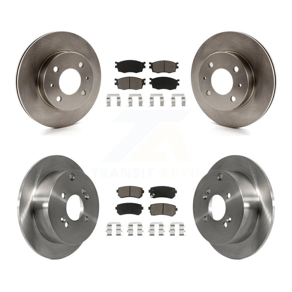 Rotors de frein à disque avant et arrière et kit de plaquettes en céramique pour Hyundai Accent Hatchbac 2006