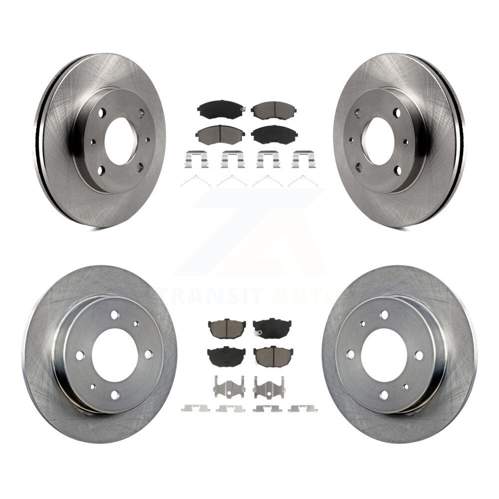 Kit de rotors de frein à disque avant et arrière et plaquettes en céramique pour Hyundai Tiburon Elantra
