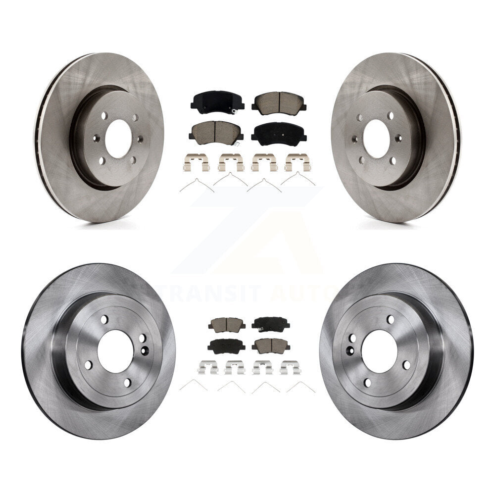 Kit de rotors de frein à disque avant et arrière et plaquettes en céramique, pour Kia Rio Hyundai Accent