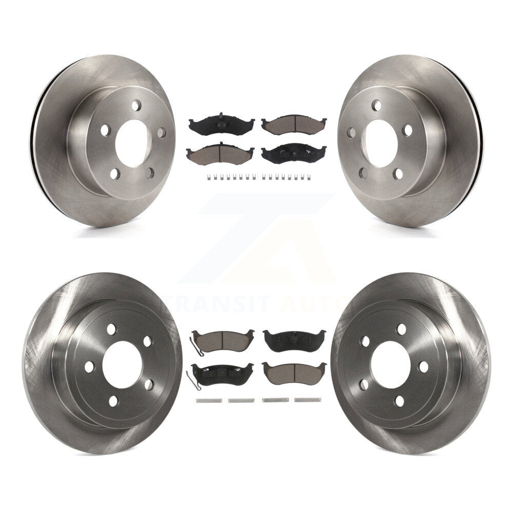 Rotor de frein avant arrière et Kit de plaquettes en céramique pour frein arrière à disque Jeep Wrangler TJ