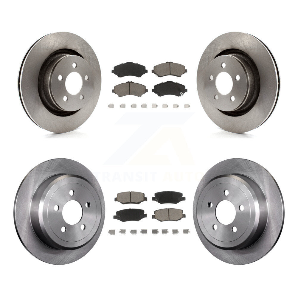 Kit de rotors de frein à disque avant et arrière et plaquettes en céramique pour Jeep Liberty Dodge Nitro