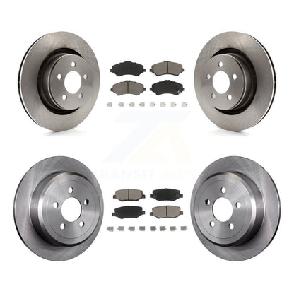 Kit de rotors de frein à disque avant et arrière et plaquettes en céramique pour Jeep Liberty Dodge Nitro