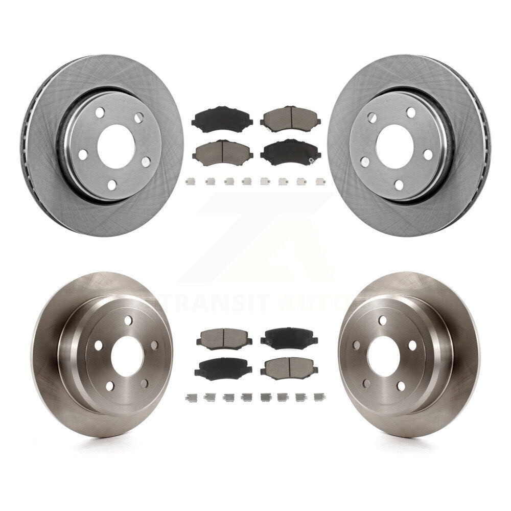 Kit de rotors de frein à disque avant et arrière et plaquettes en céramique pour Jeep Wrangler JK
