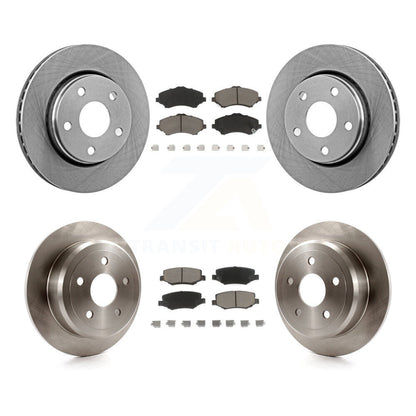 Kit de rotors de frein à disque avant et arrière et plaquettes en céramique pour Jeep Wrangler JK